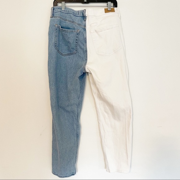Hollister Ultra High Rise Mom Jeans Two Tone size 13 - Picture 2 of 7